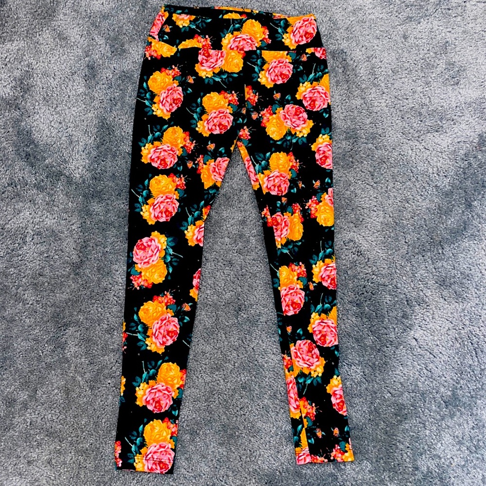 Lularoe leggings - one size - floral pattern